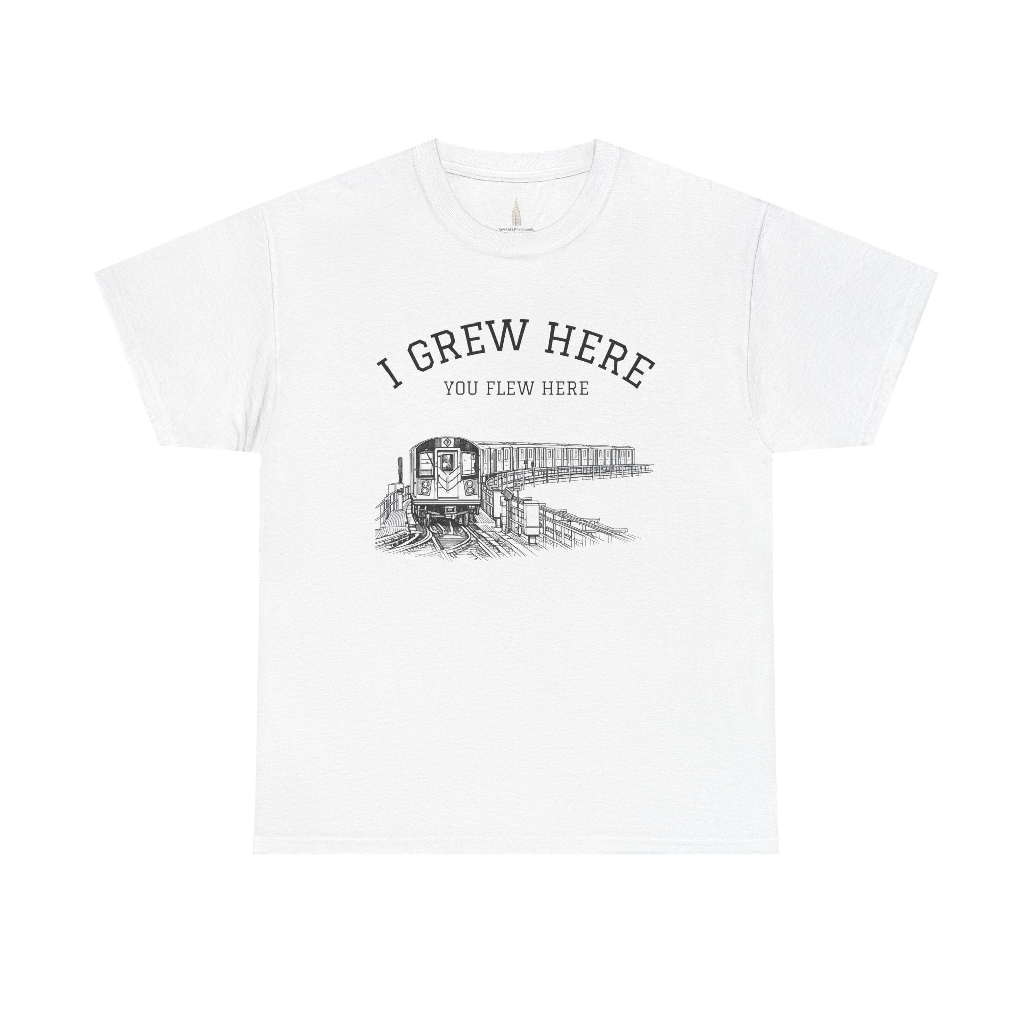 Camiseta de metro elevado de Nueva York | Yo crecí aquí, tú volaste aquí, camiseta de tren de la ciudad de Nueva York