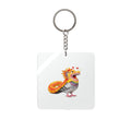 Customizable Chinatown NYC Pigeon Square Keychain | Chinese New Year Dragon Parade Bird Lovers Keyring Gift