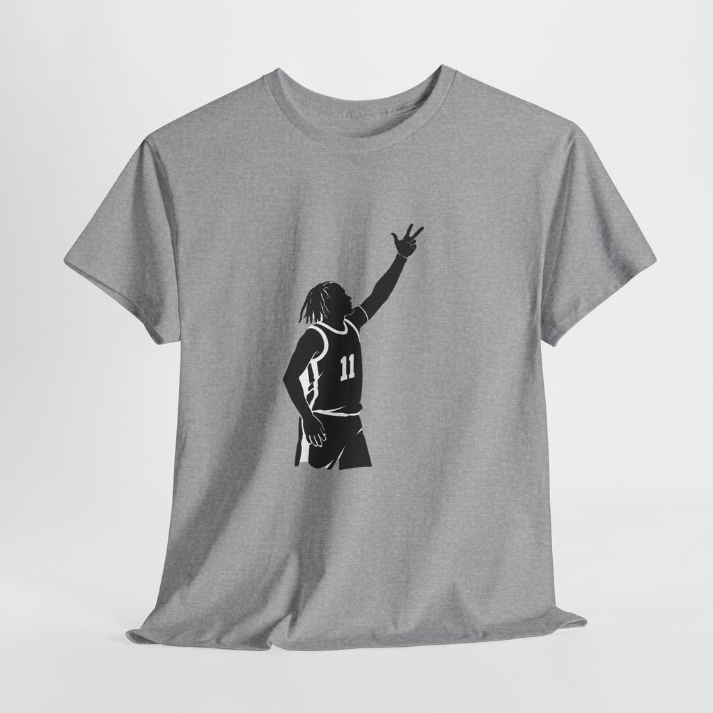 Customizable Jalen Brunson 3 Points Celly T-Shirt | New York Basketball Tee