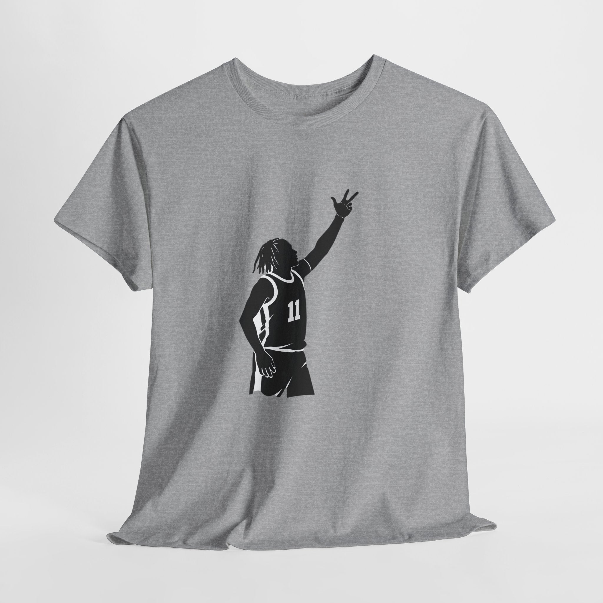 Customizable Jalen Brunson 3 Points Celly T-Shirt | New York Basketball Tee