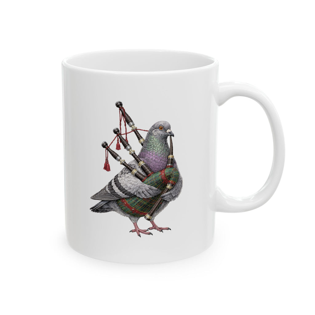 Customizable Woodlawn NYC Pigeon Mug | NYC Irish Bagpipes Bird Lovers Ceramic Coffee Cup