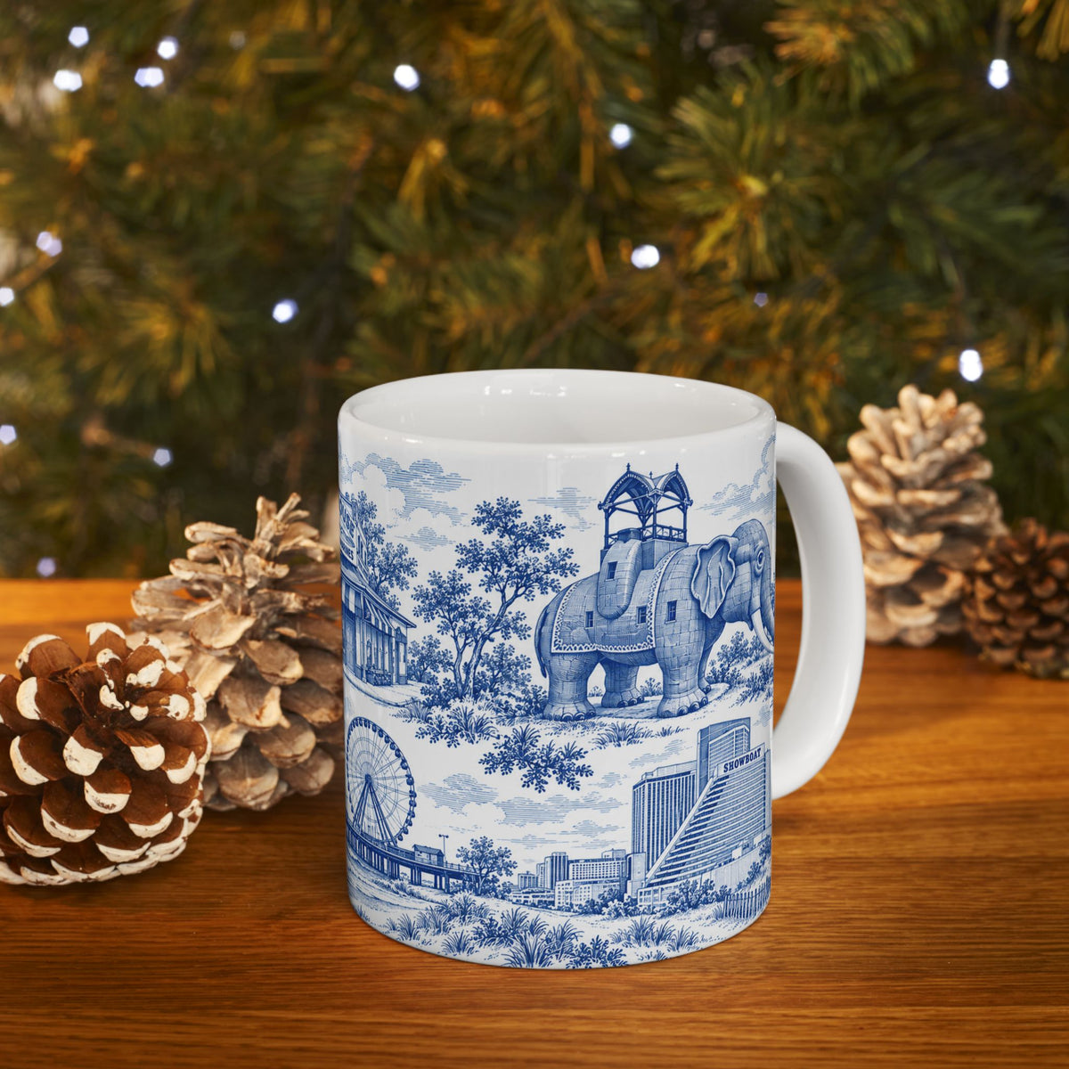 Atlantic City Blue Toile de Jouy 11oz Mug