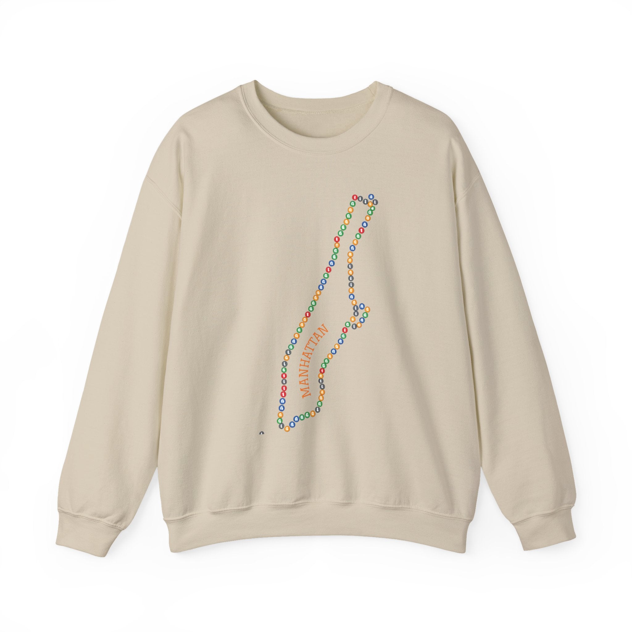 Manhattan Map Subway Signs Sweatshirt | NYC Crewneck Sweater
