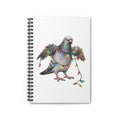 Customizable Dyker Heights NYC Pigeon Spiral Journal | Brooklyn Christmas Lights Dad Bird Lovers Notebook