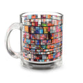 DUMBO Brooklyn Water Tower Stained Glass Mosaic Mug | Colorful Geometric Pattern Glass Mug, 10oz