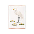Jamaica Bay Great Egret Ceramic Shower Tile - Coastal Ceramic Bath Tile 6" x 8"