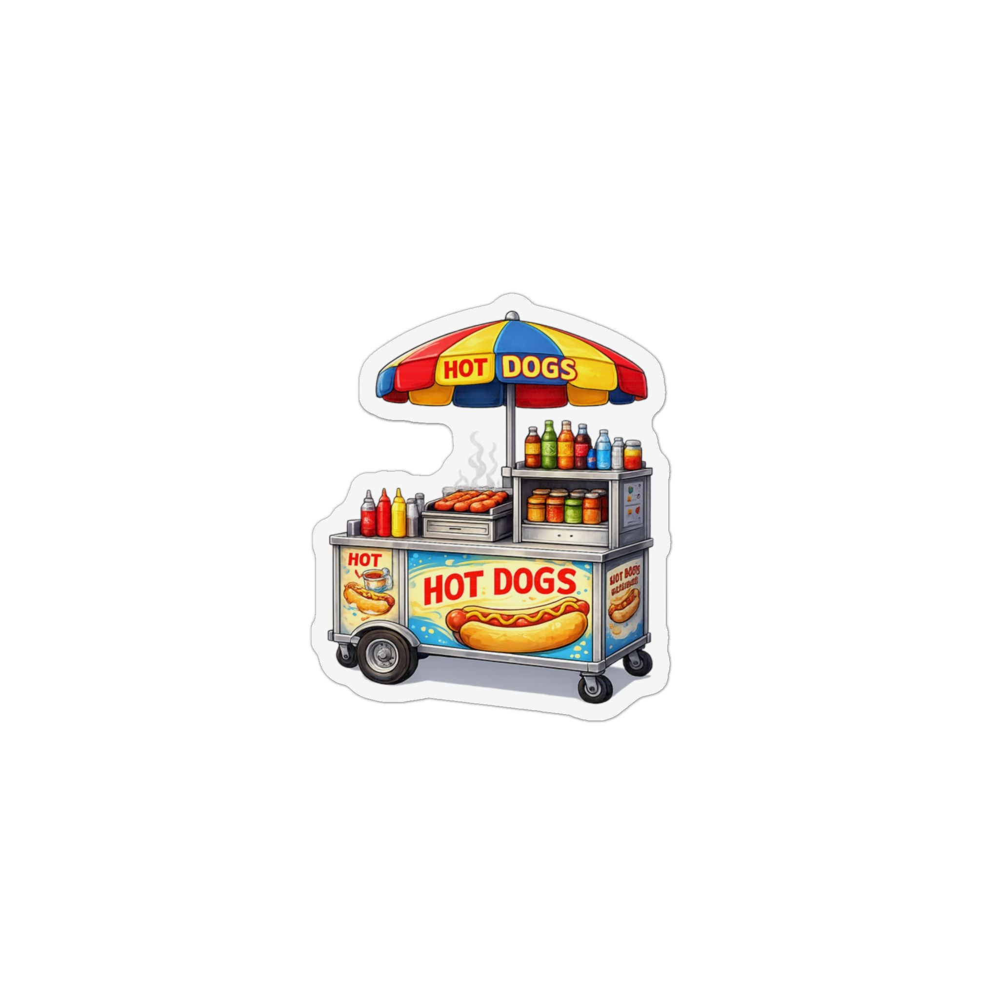 Hot Dog Cart Magnet | Foodie Fridge Magnet