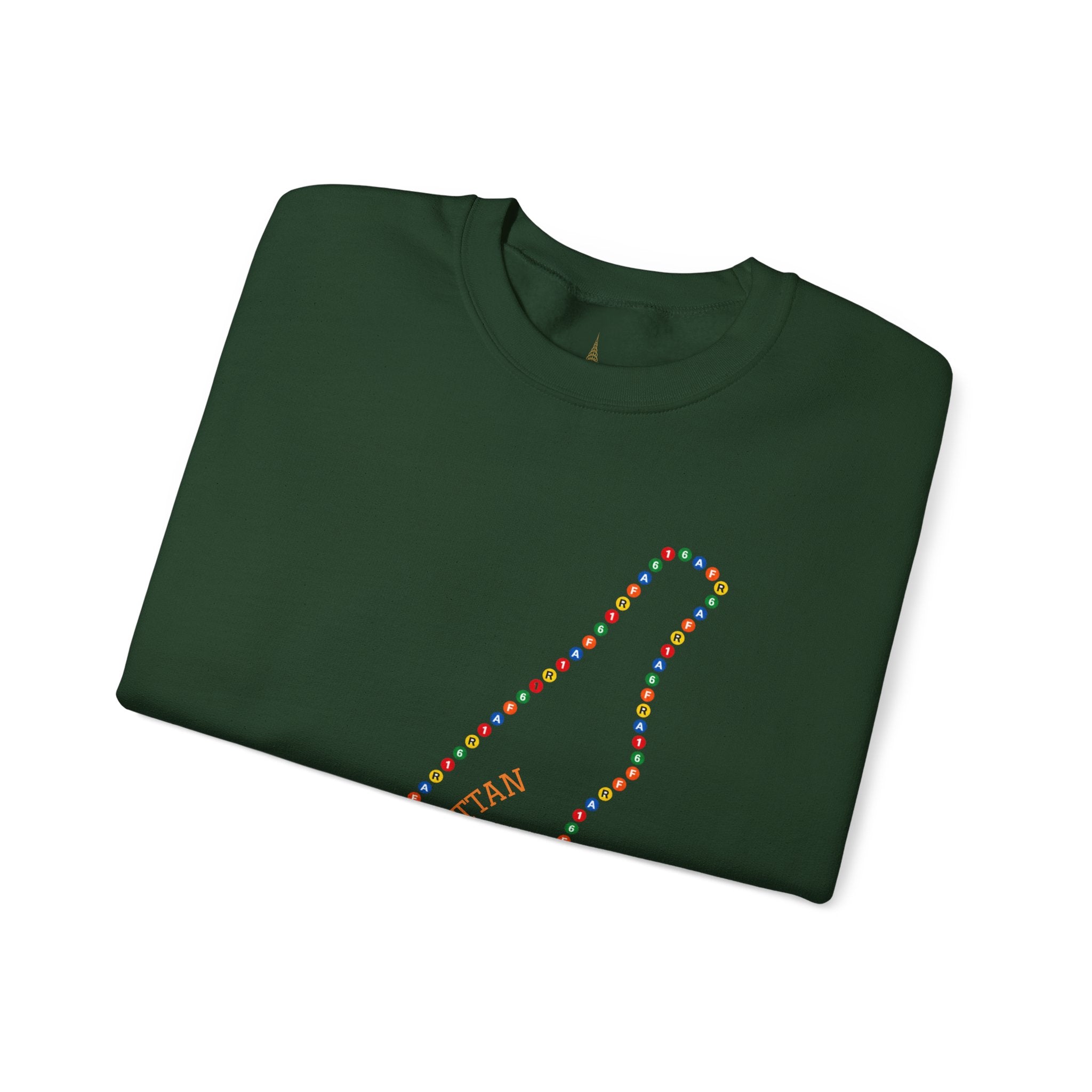 Manhattan Map Subway Signs Sweatshirt | NYC Crewneck Sweater