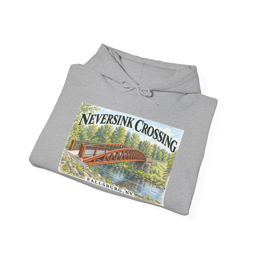 Neversink Crossing Fallsburg Catskills Upstate New York Pullover Hoodie