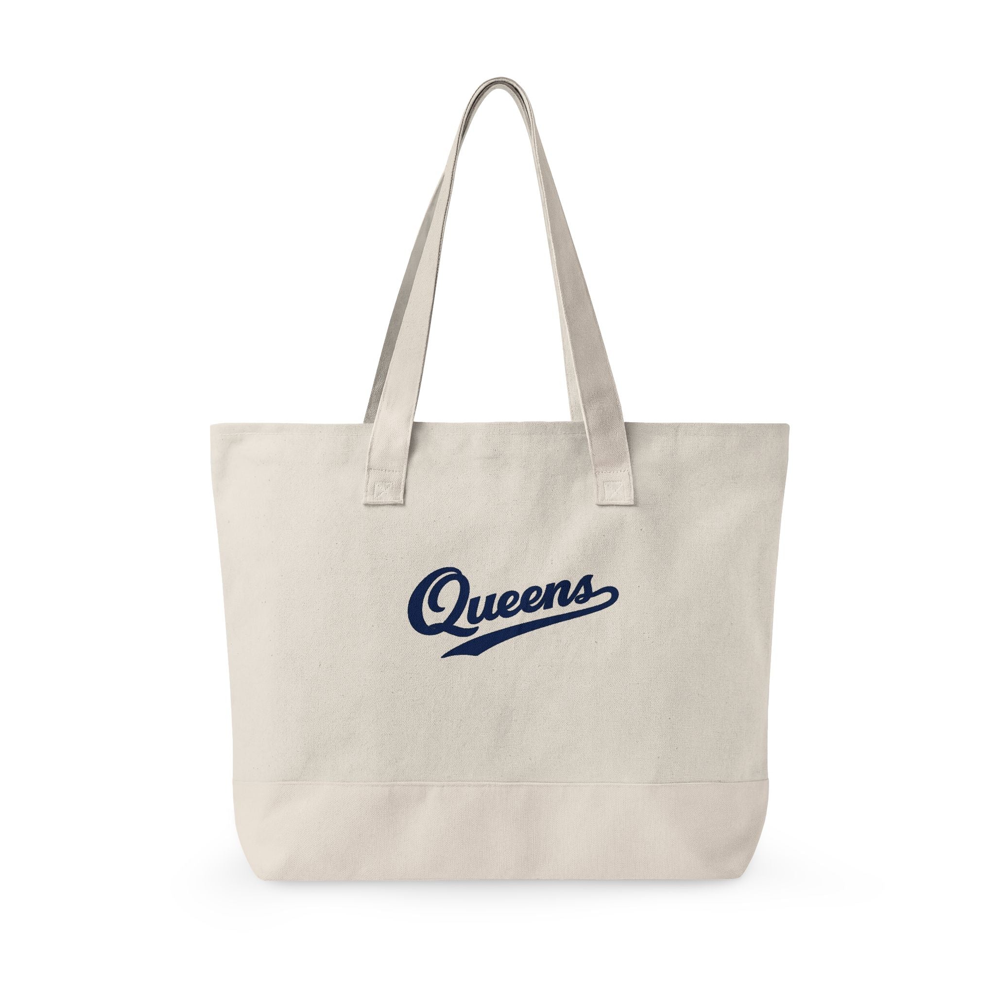 Queens Canvas Tote — Zippered Market Bag