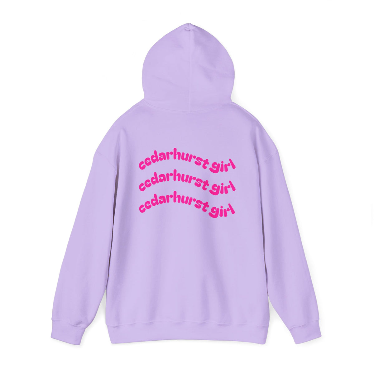 Cedarhurst Girl Hoodie – Retro Pink Wave Back Print Hooded Sweatshirt