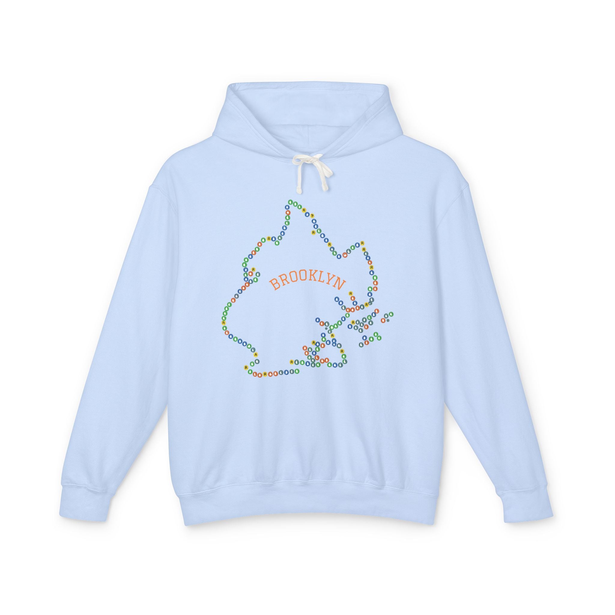 Brooklyn Map Subway Hoodie | New York Borough Outline Hooded Sweatshirt