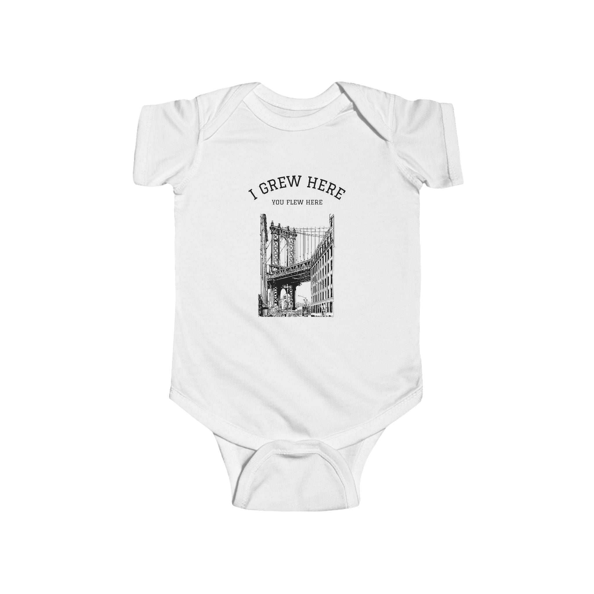 DUMBO Brooklyn baby bodysuit | I Grew Here You Flew Here baby onesie