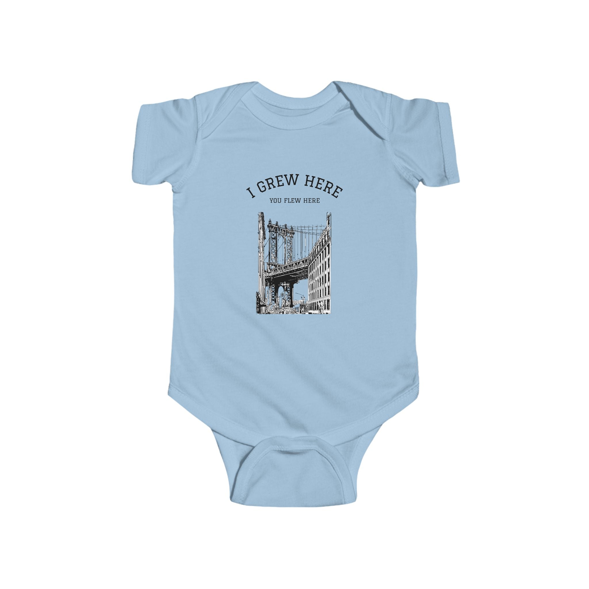 DUMBO Brooklyn baby bodysuit | I Grew Here You Flew Here baby onesie