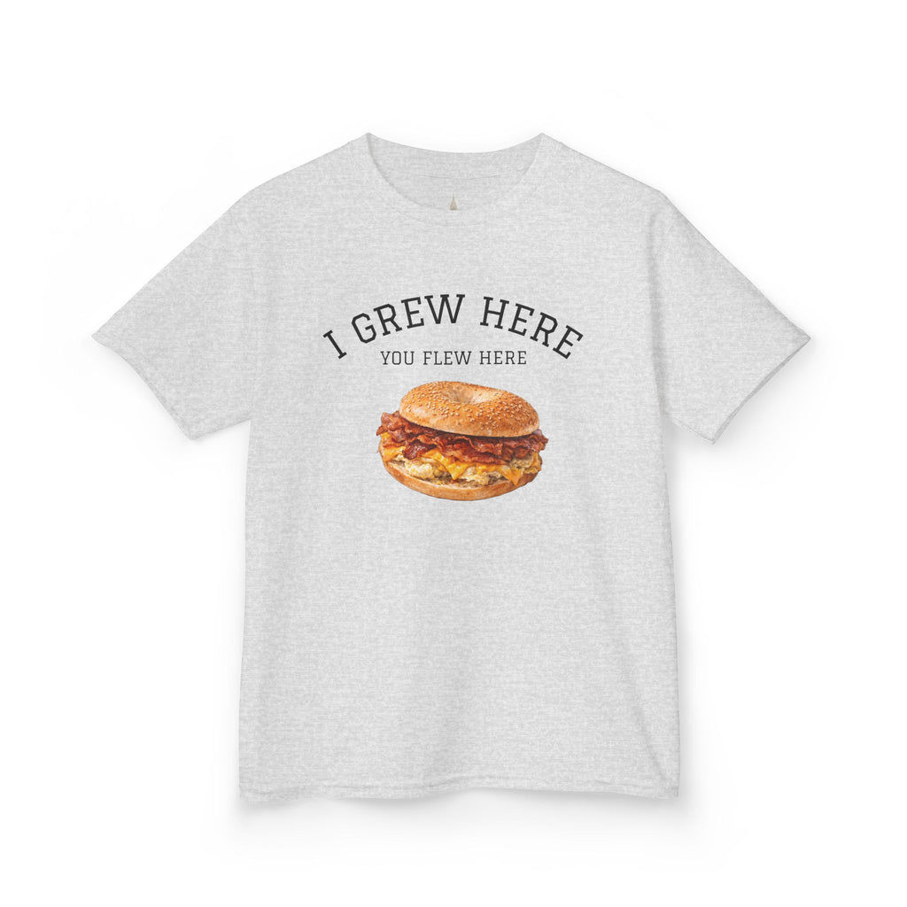 Bacon Egg and Cheese NYC Kids Tee —  I Grew Here You Flew Here T-Shirt for Children