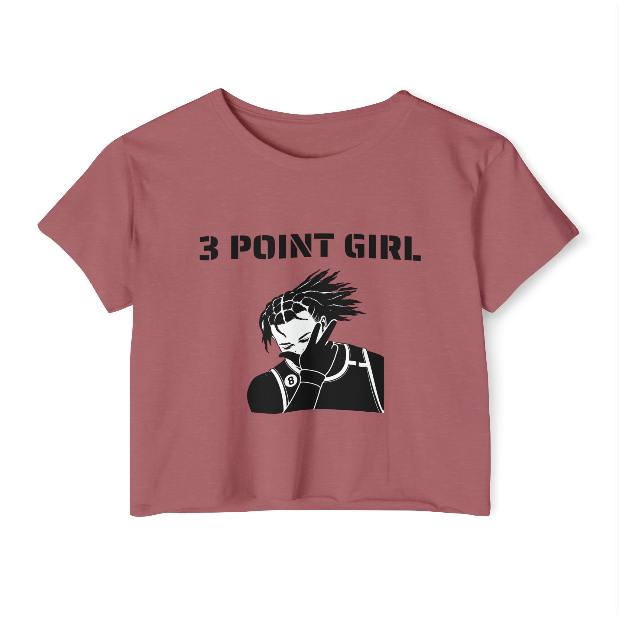 3 Point Girl Crop Top Tee | New York Basketball Jalen Brunson T-shirt