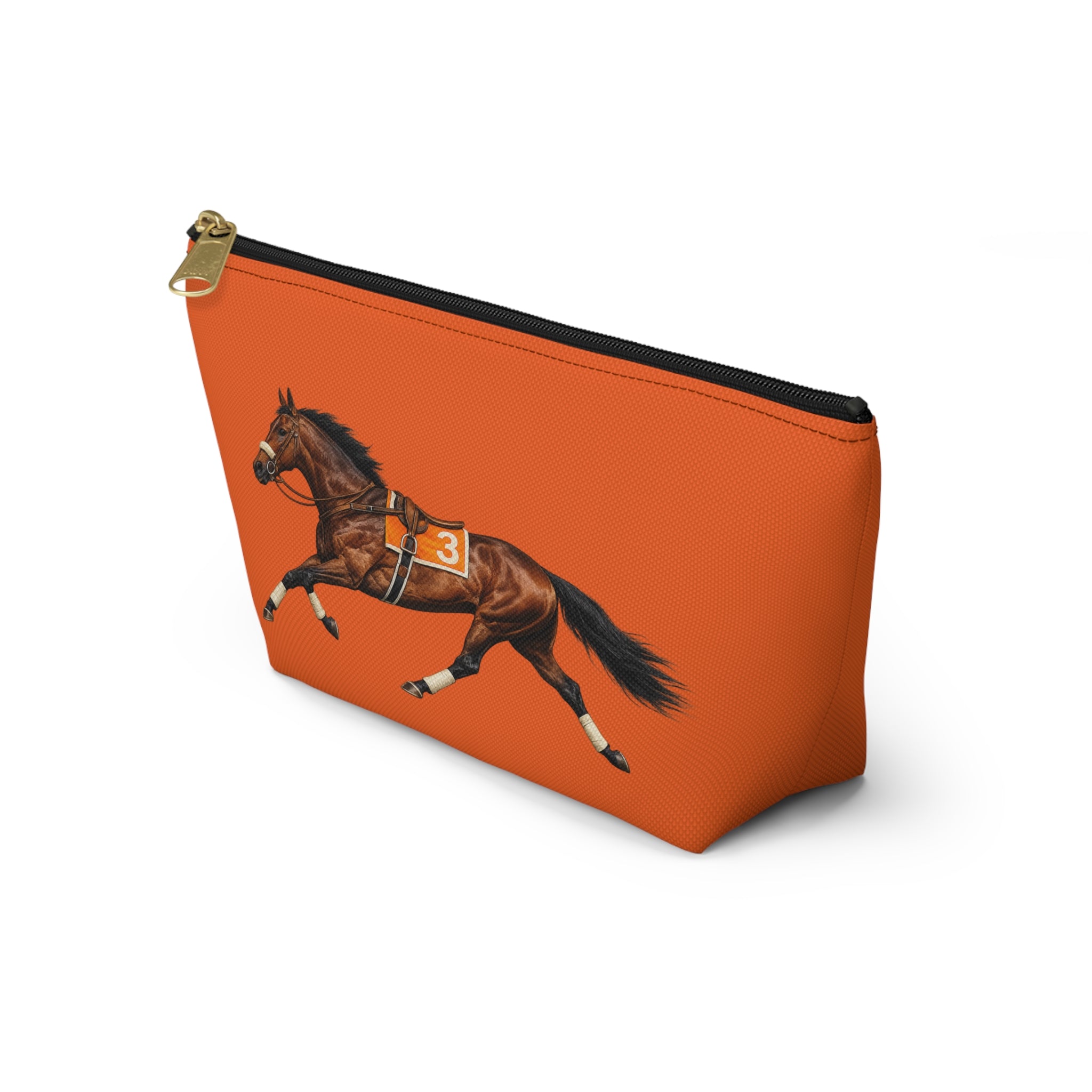 Ozone Park Horse Racing Accessory Pouch — T-Bottom Makeup Bag