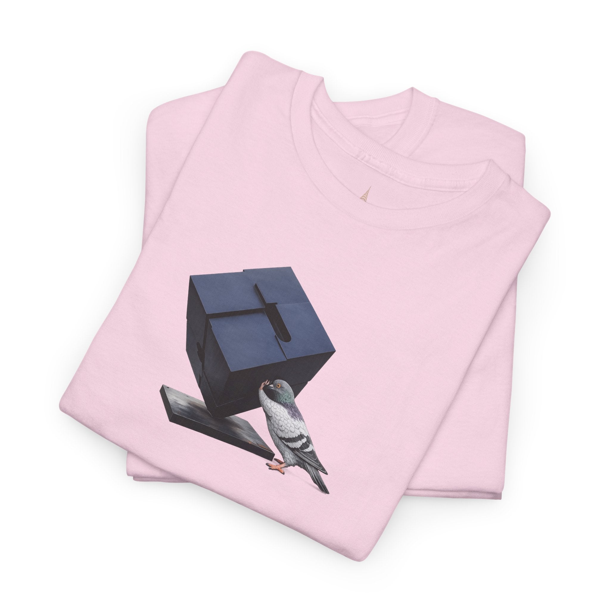 Customizable Astor Place NYC Pigeon T-Shirt | Alamo Black Cube Tee