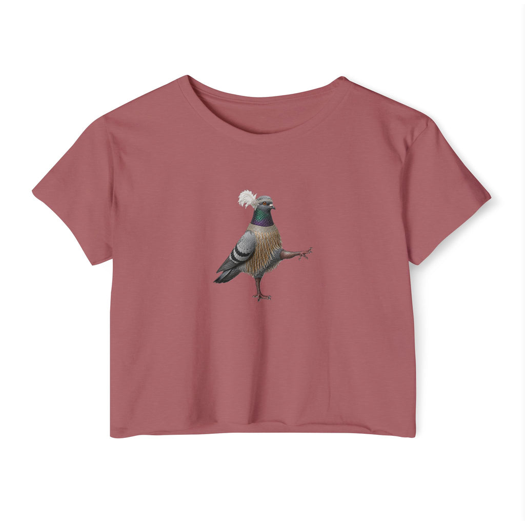 Customizable Rockefeller Center NYC Pigeon Crop Top