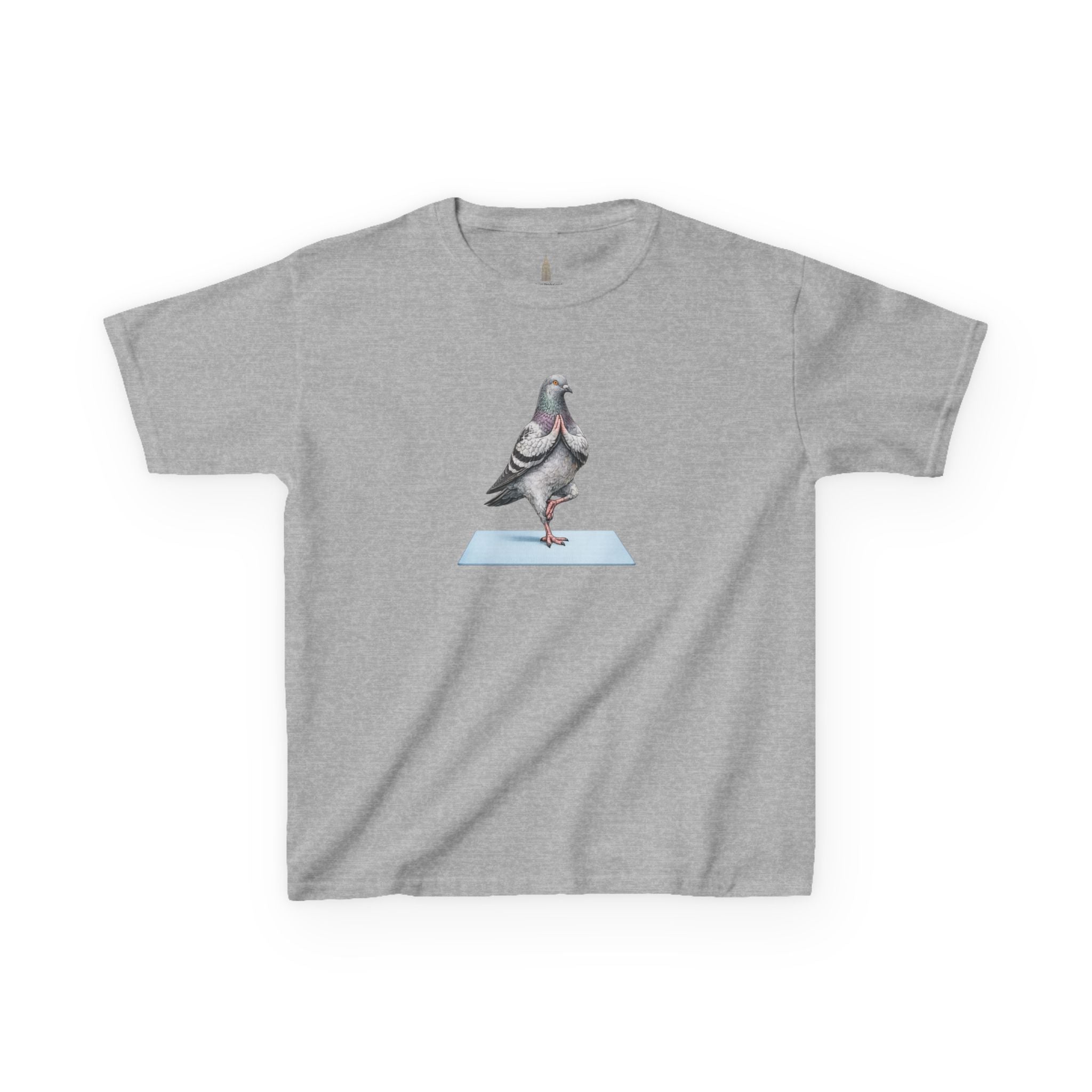 Customizable Central Park NYC Pigeon Kids Yoga Tee — Cute Bird Yoga T-Shirt for Children