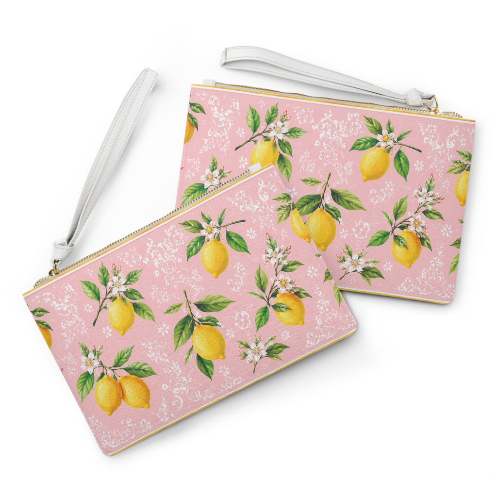 Little Italy Amalfi Pink and White with Lemon 2 Clutch