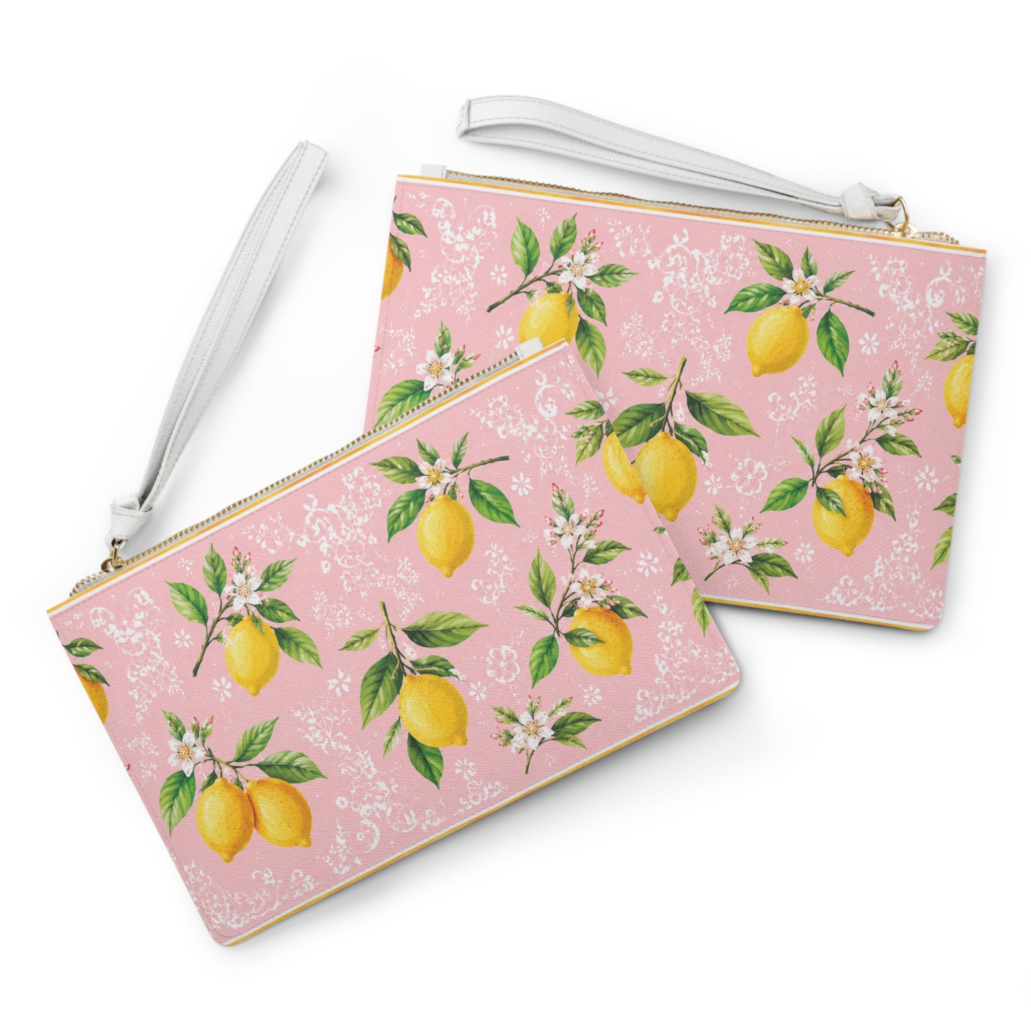 Little Italy Amalfi Pink and White with Lemon 2 Clutch