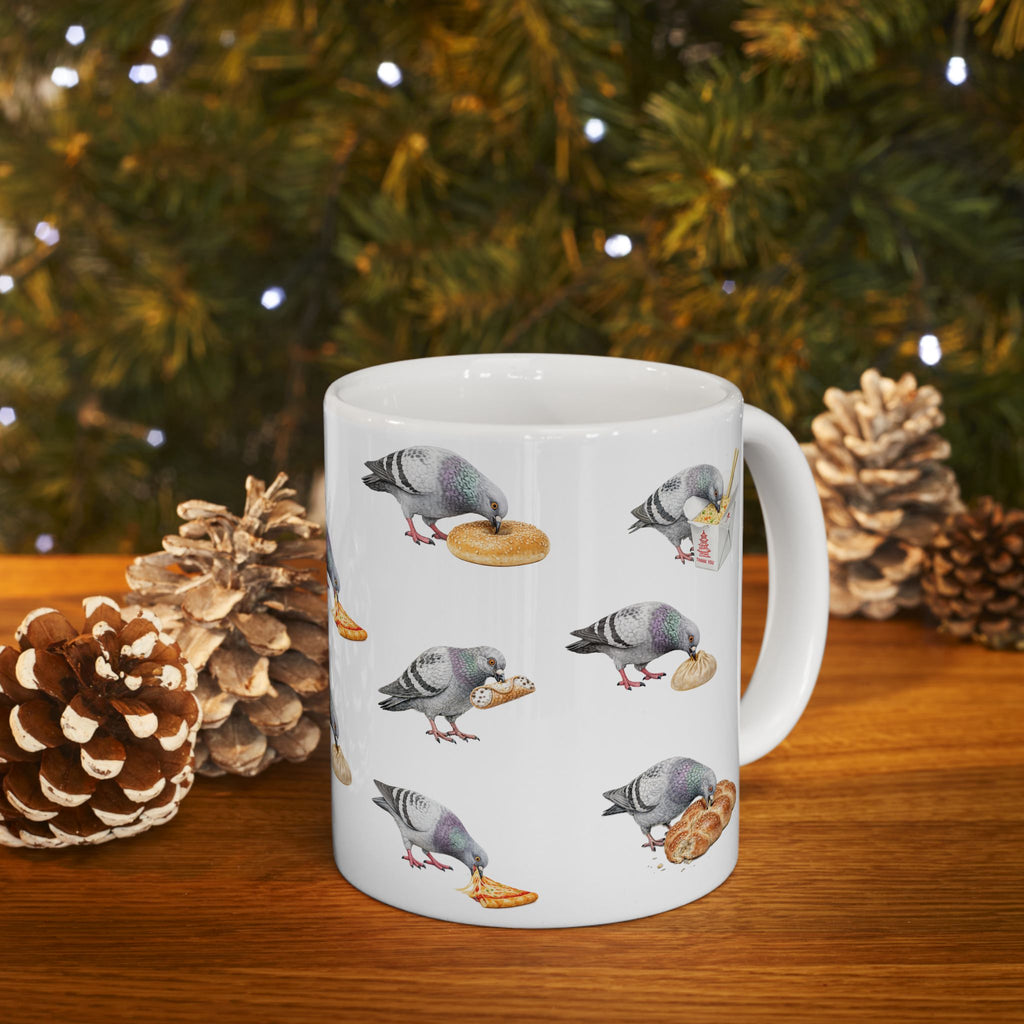 NYC Pigeon New York Food Influencer Ceramic Mug — NYC Foodie Coffee Mug 11oz