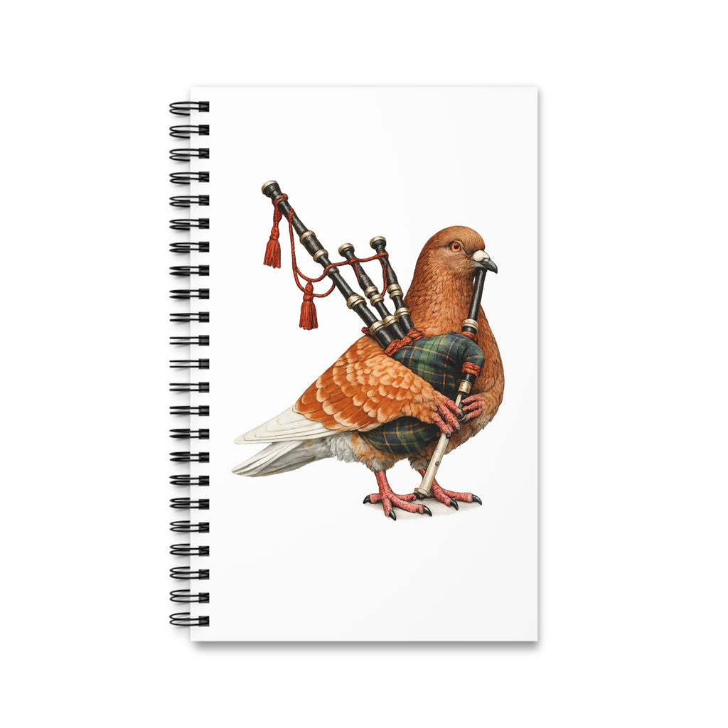 Customizable Woodlawn NYC Pigeon Spiral Journal | Bronx Redheaded Irish Bagpipe Bird Lovers Notebook