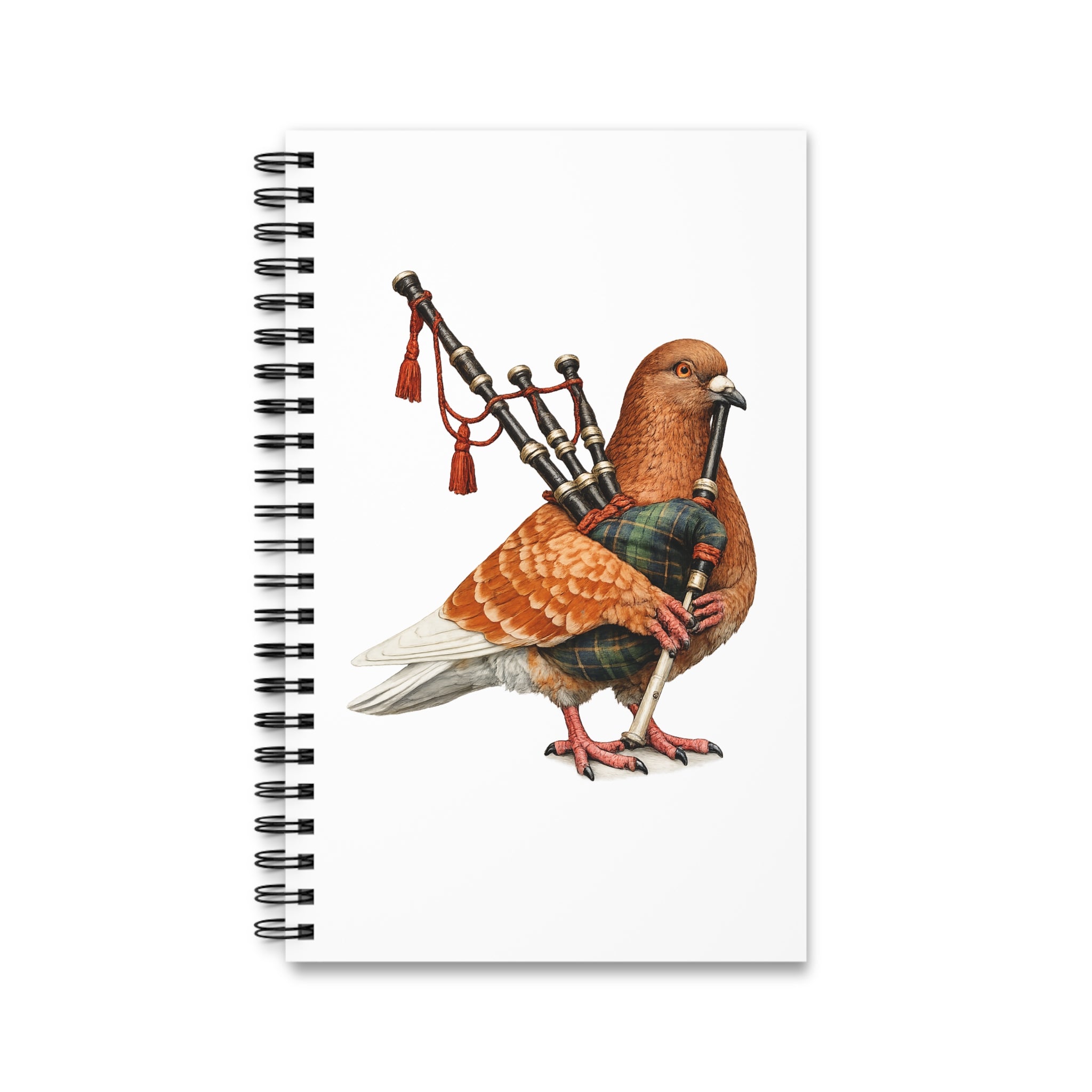 Customizable Woodlawn NYC Pigeon Spiral Journal | Bronx Redheaded Irish Bagpipe Bird Lovers Notebook