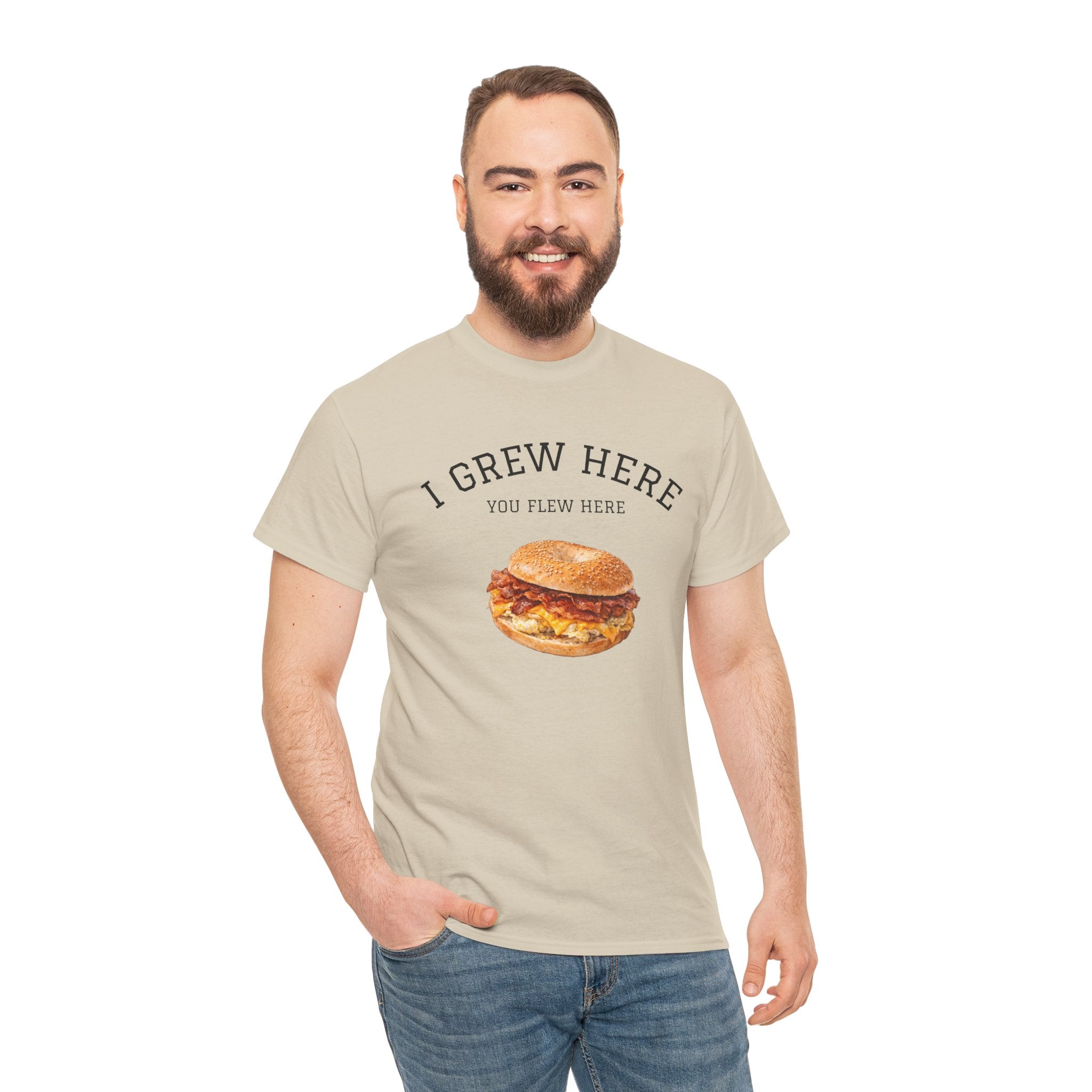 Bacon Egg and Cheese T-Shirt | I Grew Here You Flew Here New York City Bodega Food Tee