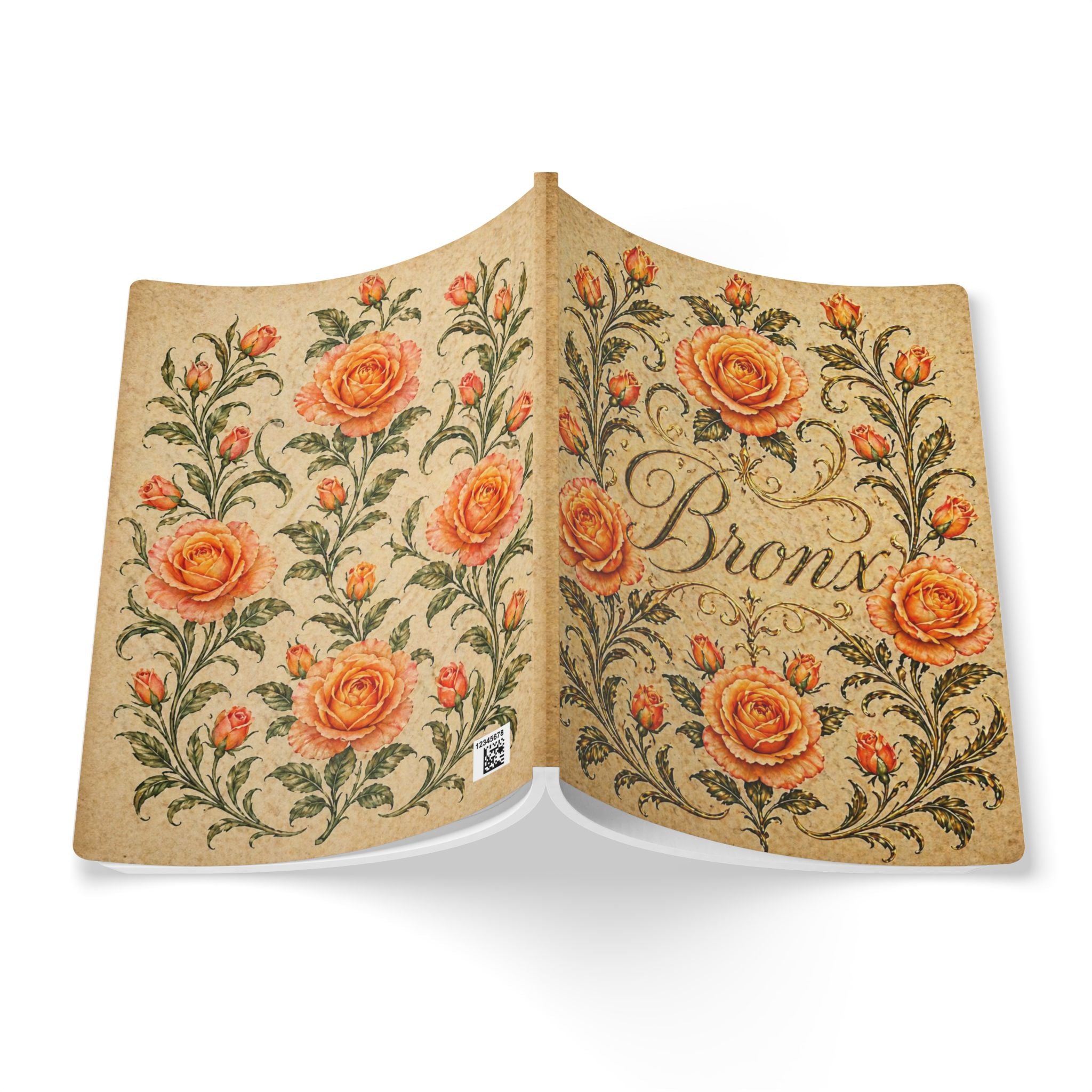 Bronx Vintage-style Floral Journal — Bronx Garden Softcover Notebook