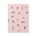 Icons of The Hamptons Pink Softcover Notebook