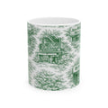Little Italy Green Toile Cityscape Mug | NYC Chinoiserie Ceramic Coffee Cup
