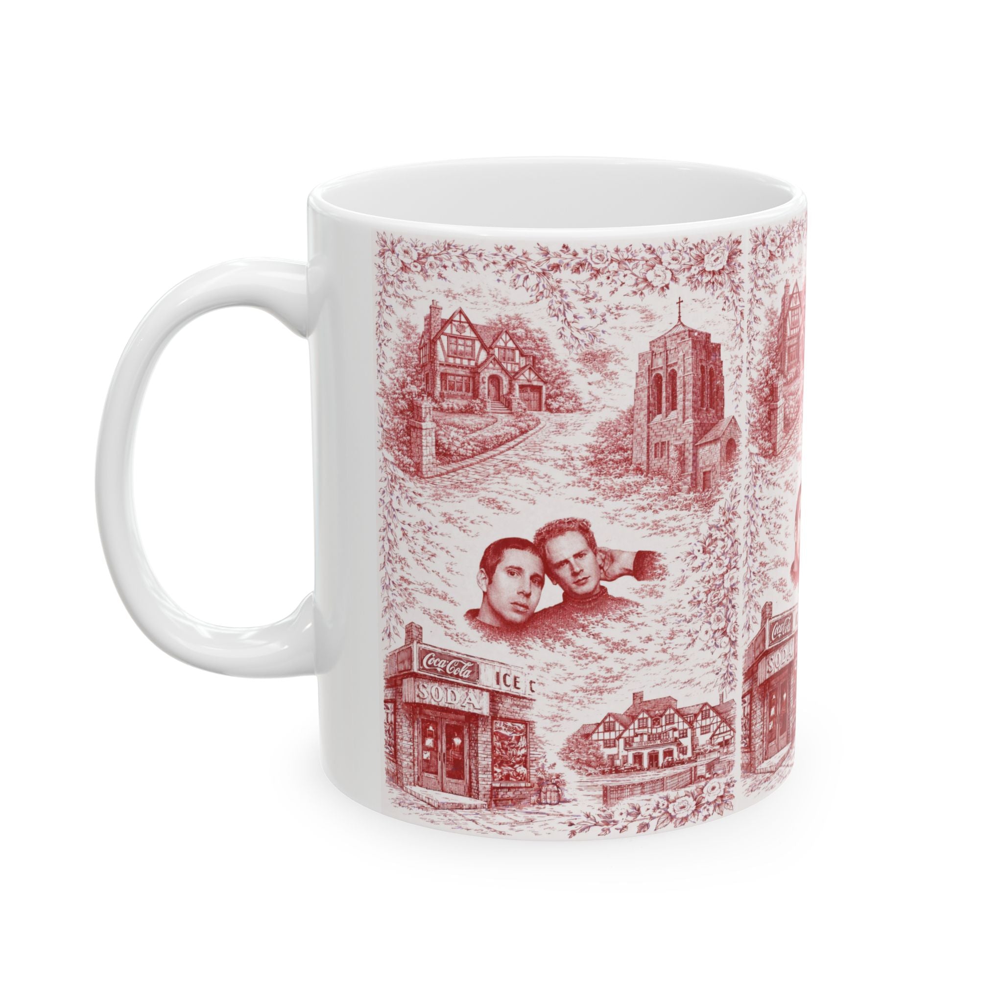 Forest Hills Red and White Toile de Jouy Mug | Queens Chinoiserie