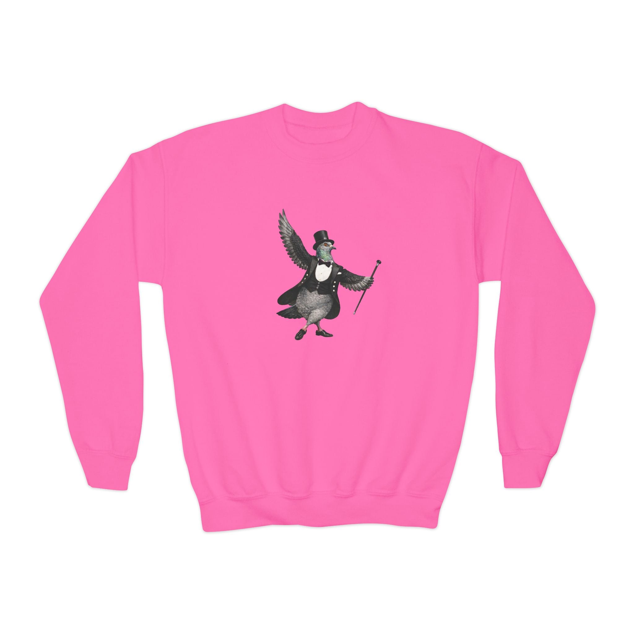 Broadway NYC Pigeon NYC Kids Crewneck Sweatshirt    New York Theater Kid Bird Lover Childrens Sweater
