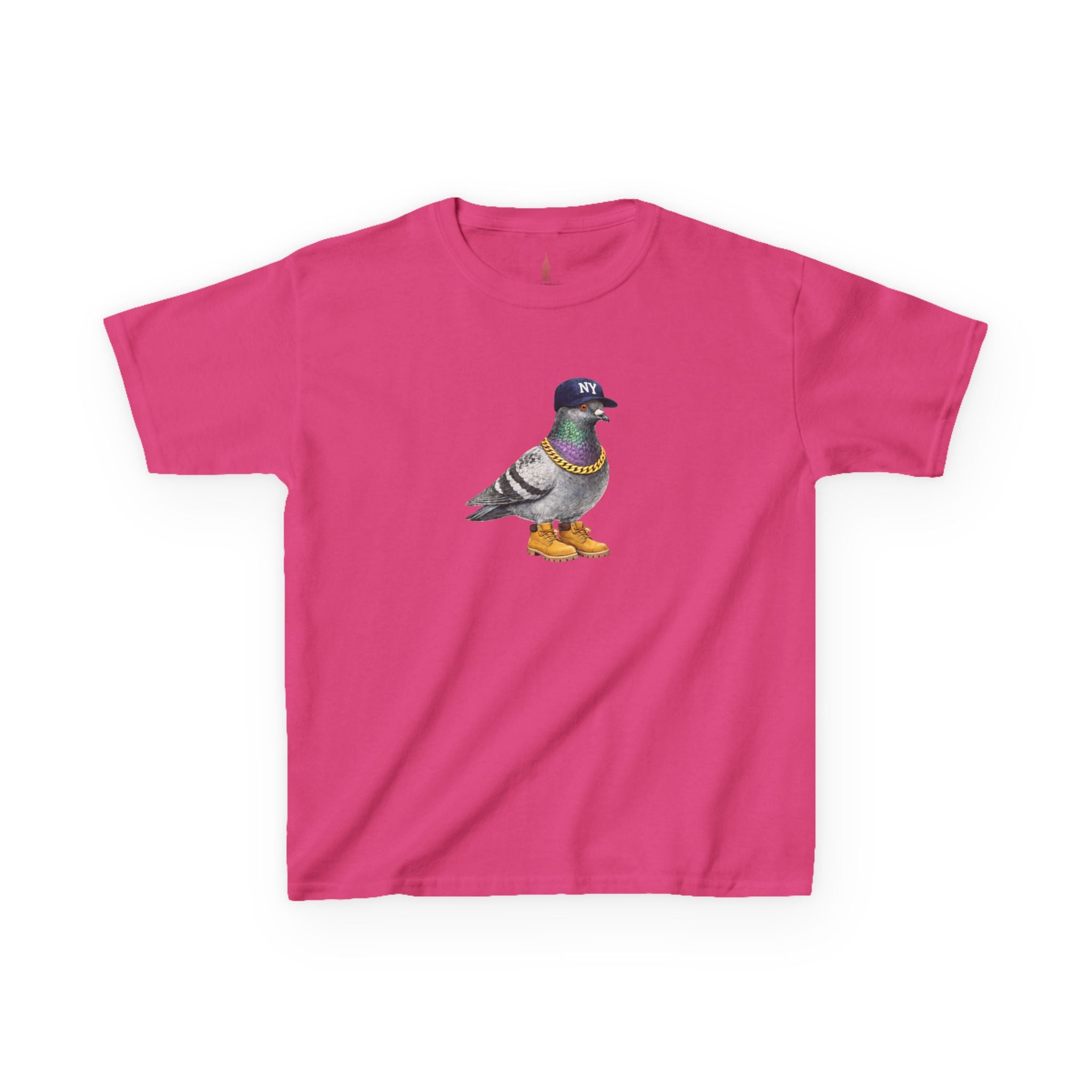 Customizable Bronx NYC Pigeon Kid Tee —  Cute Baseball Fan Bird T-Shirt for Children