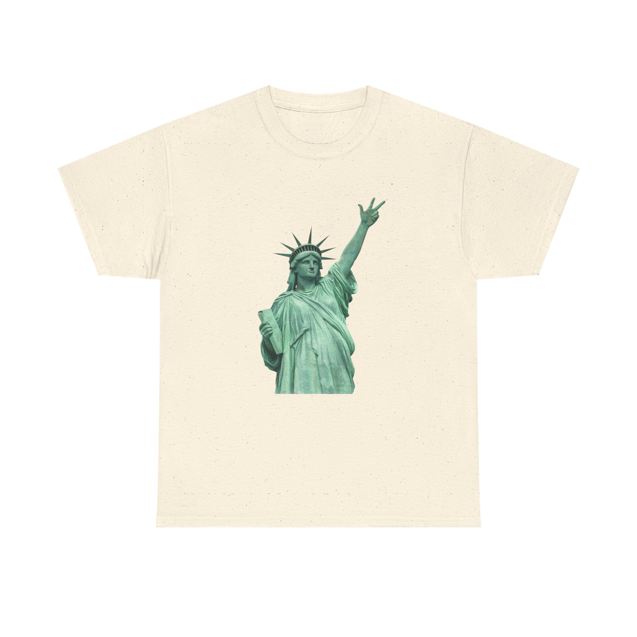 Customizable Statue of Liberty Three Points T-Shirt | NYC Jalen Brunson Basketball 3 Point Shot Tee