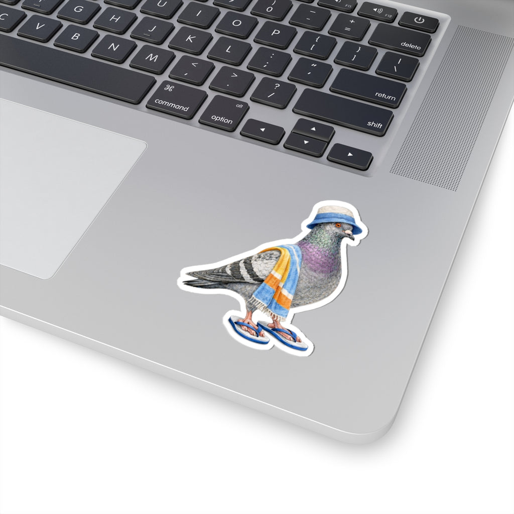 Coney Island NYC Pigeon 3" x 3" Sticker