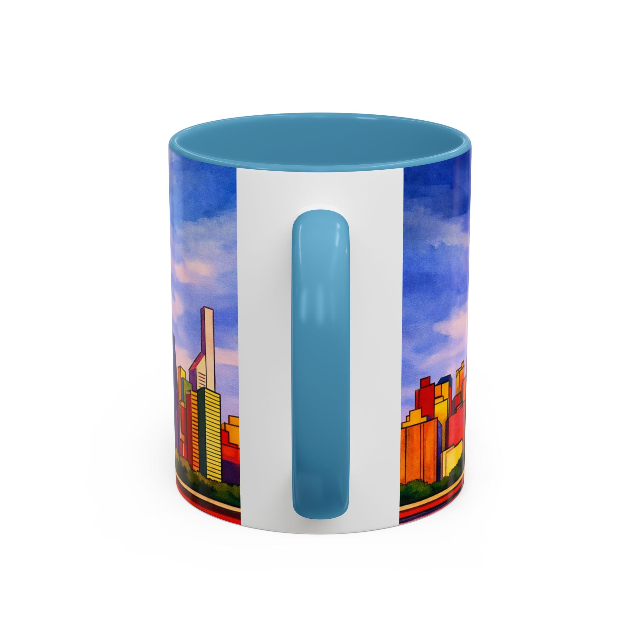 Over The Town  Marc Chagall-inspired Fan Art Manhattan Skyline NYC Accent Coffee Mug