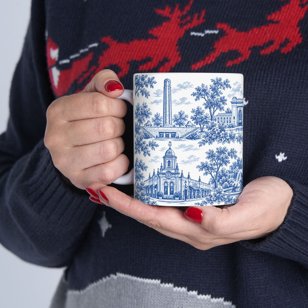 Kansas City Blue Toile de Jouy 11oz Ceramic Mug