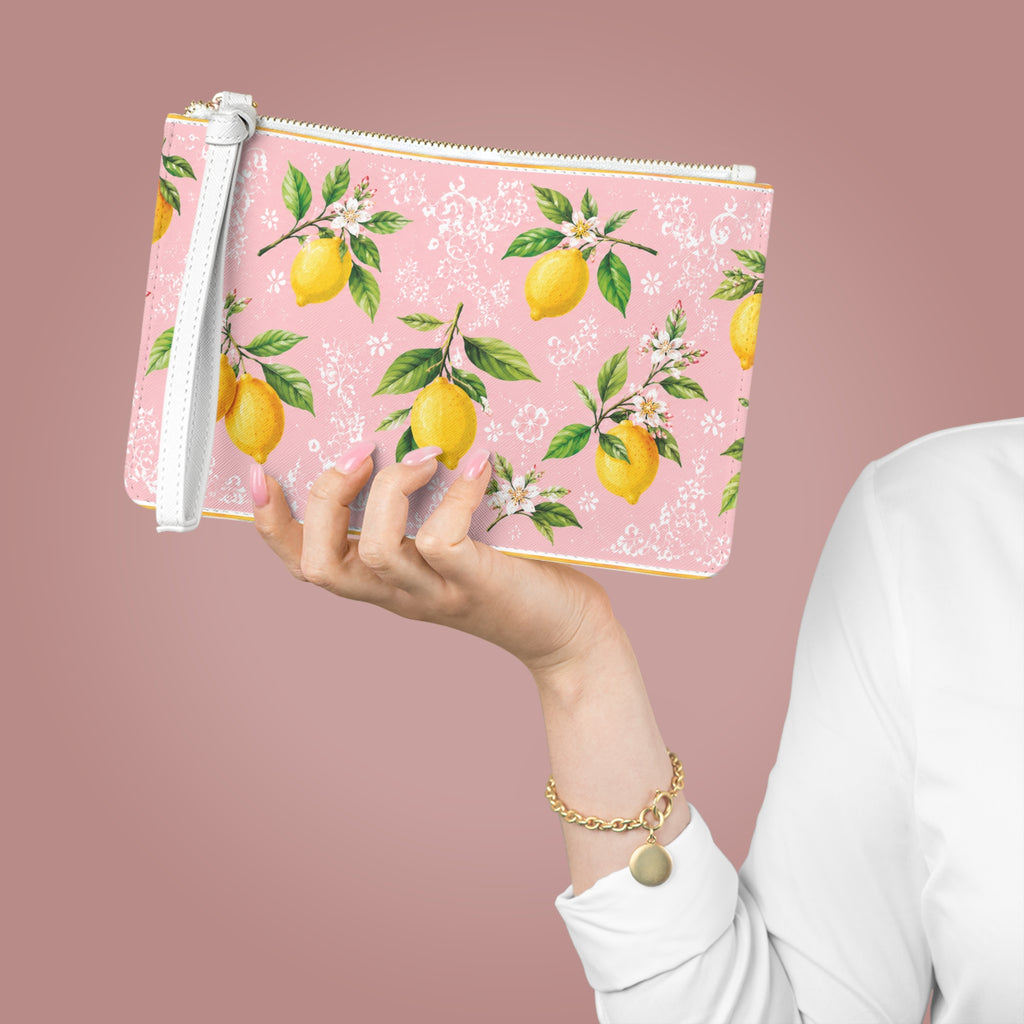 Little Italy Amalfi Pink and White with Lemon 2 Clutch