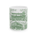 Rockville Center Green Toile de Jouy 11 oz Mug