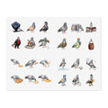 NYC Pigeon Sticker Sheet 2 —24 More Cute New York Bird Decals