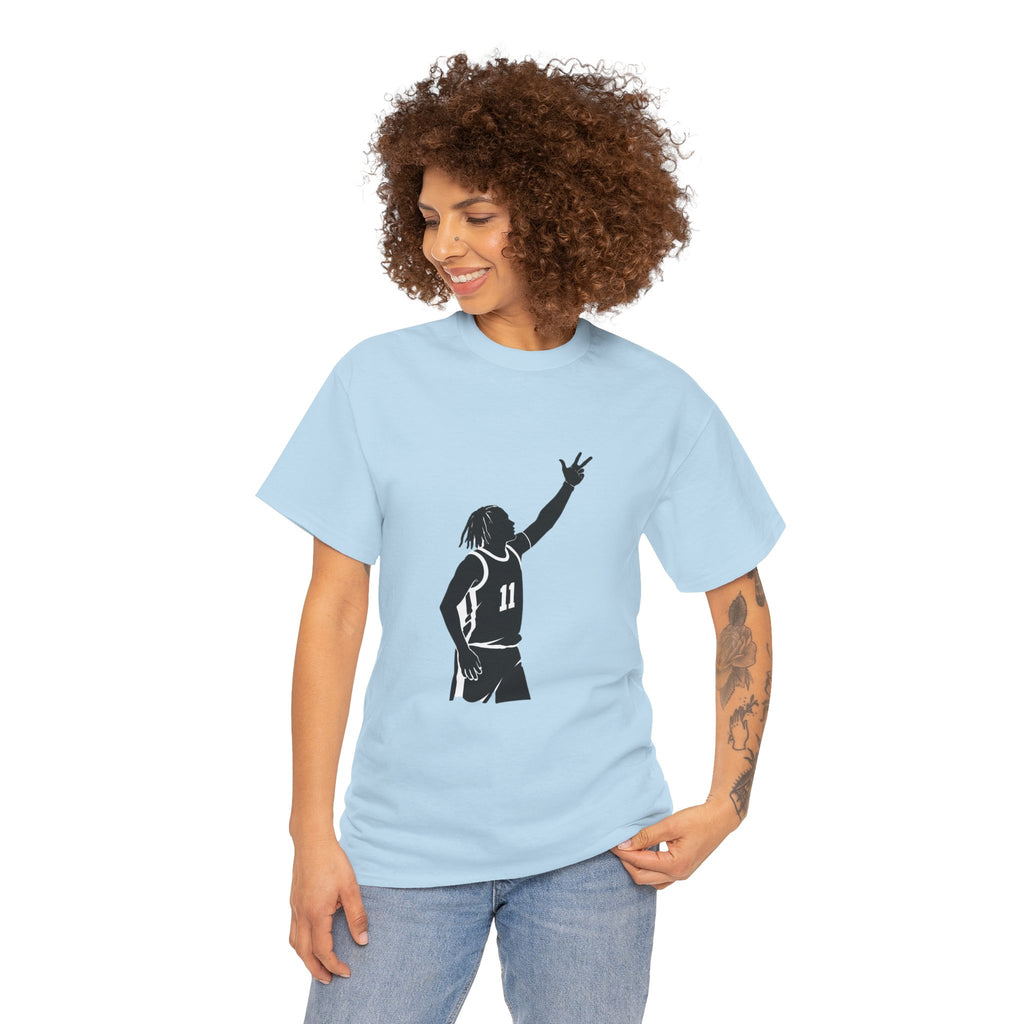 Customizable Jalen Brunson 3 Points Celly T-Shirt | New York Basketball Tee