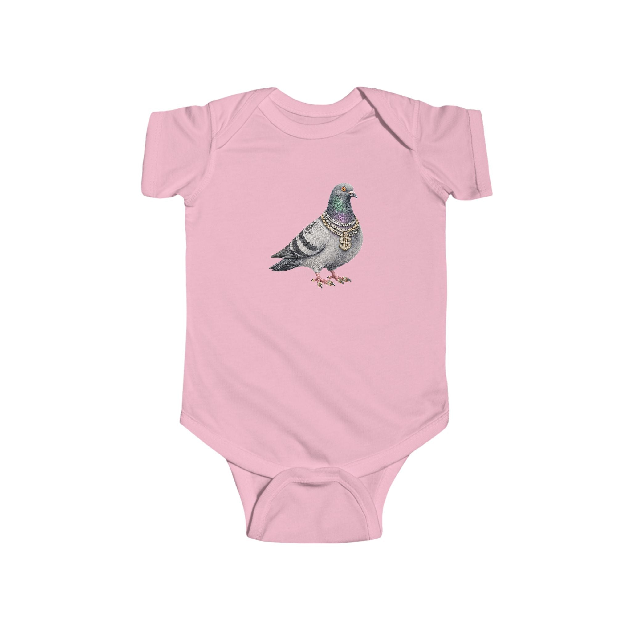 Customizable Diamond District NYC Pigeon Baby Onesie | New Yorker Reveal Infant Bodysuit
