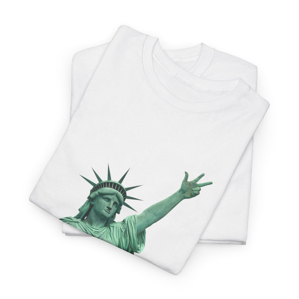 Customizable Statue of Liberty Three Points T-Shirt | NYC Jalen Brunson Basketball 3 Point Shot Tee