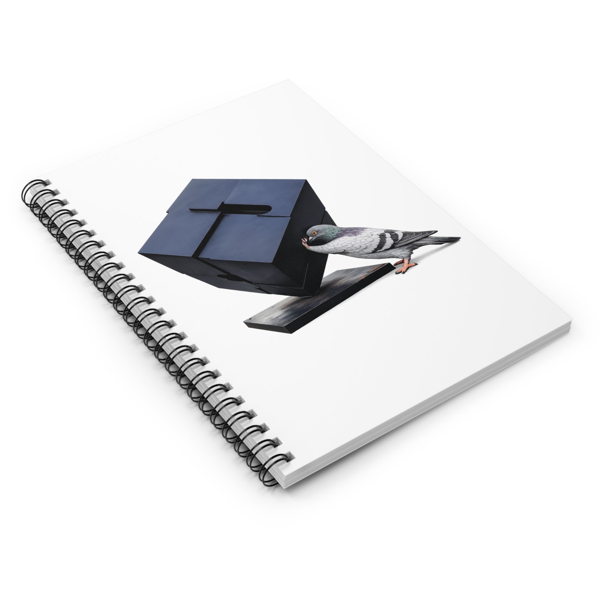 Customizable Astor Place NYC Pigeon Spiral Journal | East Village Bird Lovers Notebook