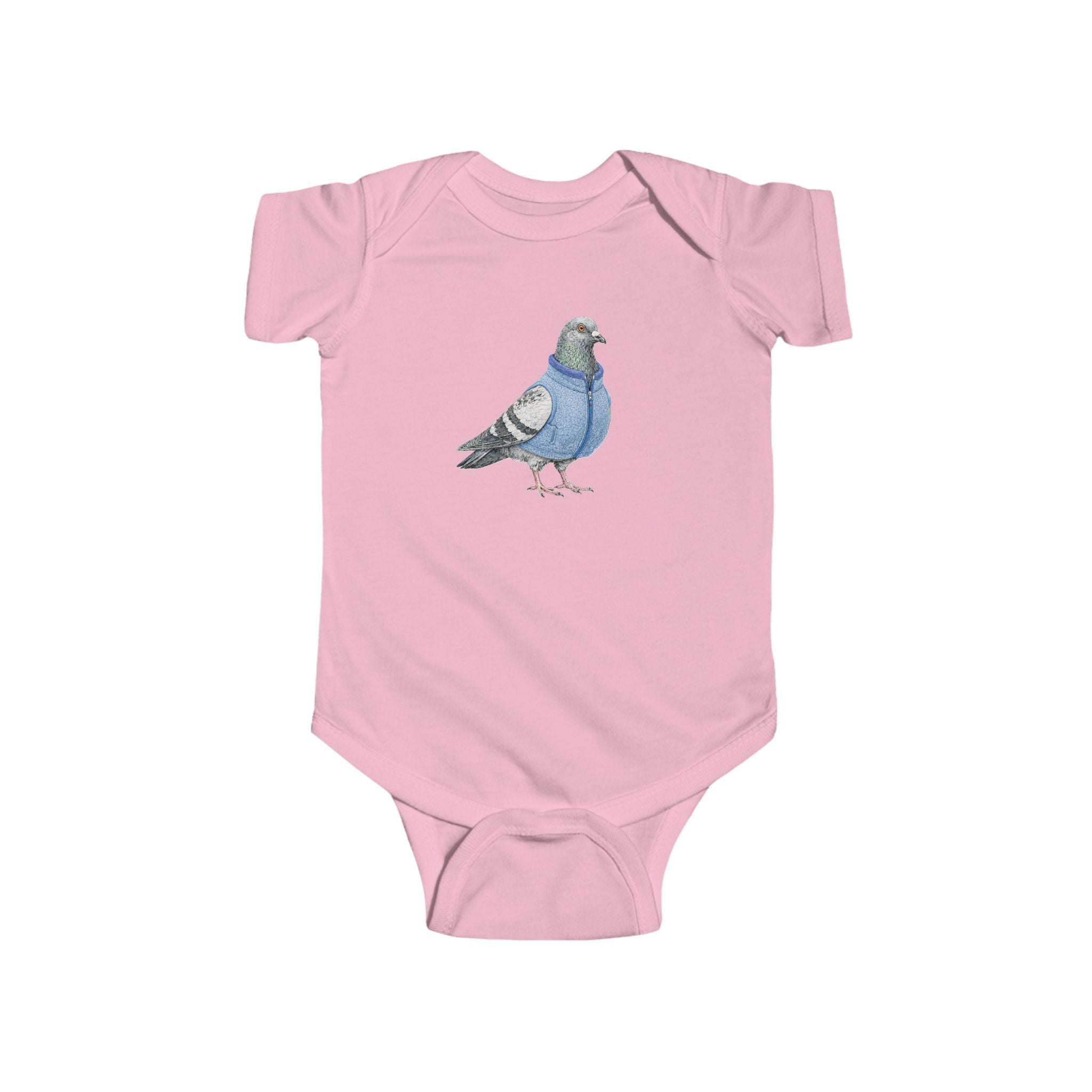 Customizable Financial District NYC Pigeon Baby Onesie | New Yorker Reveal Infant Bodysuit