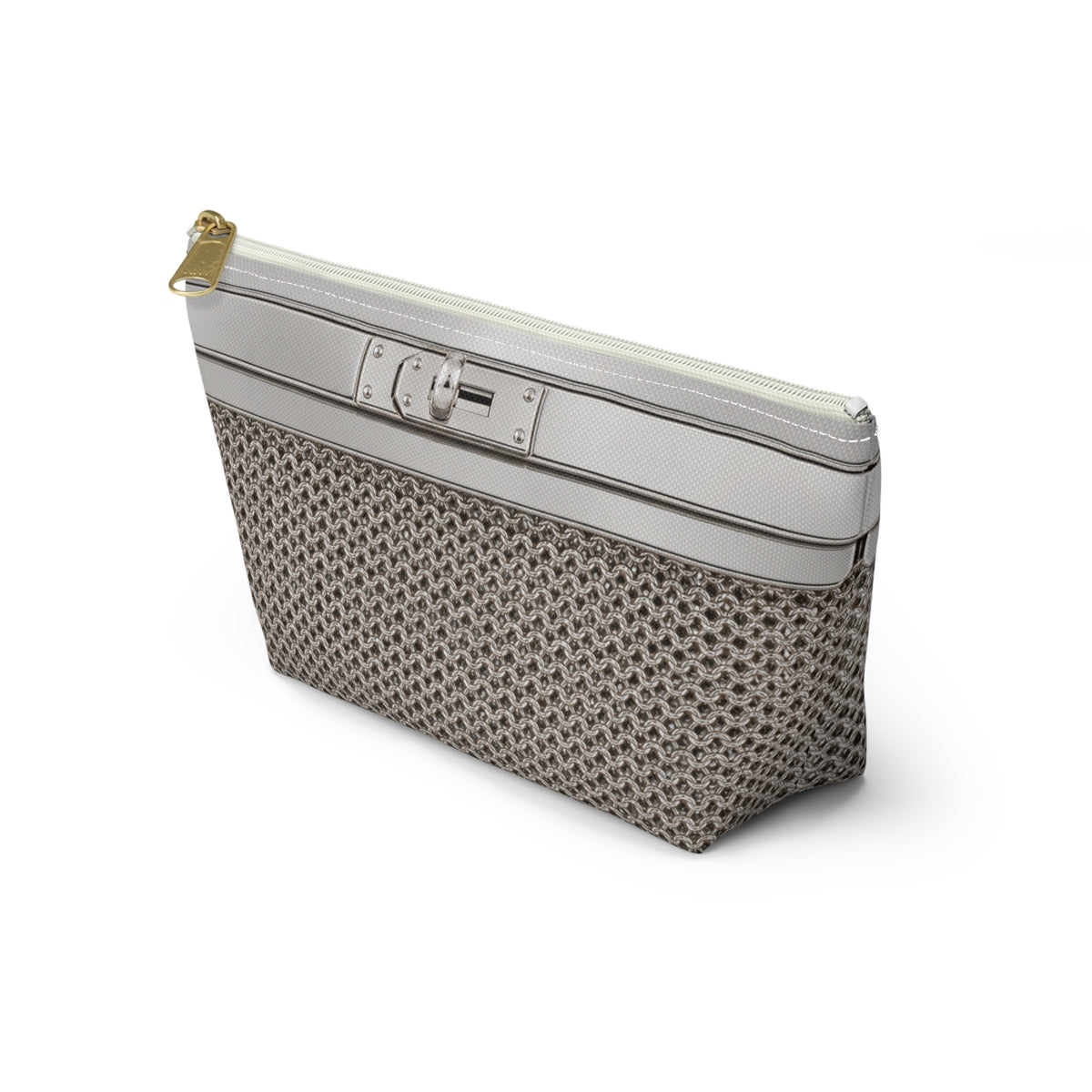Canal Street Silver Makeup Bag —  T-Bottom Travel Bag