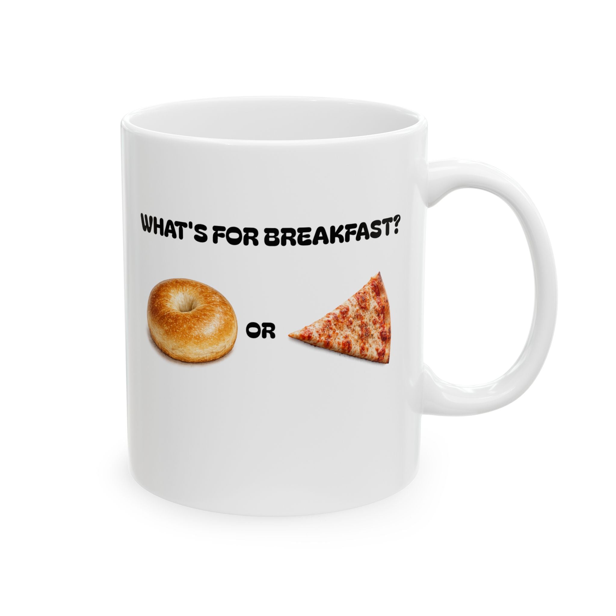 Bagel or Pizza Mug | NYC Breakfast Dilemma Coffee Tea Ceramic Mug